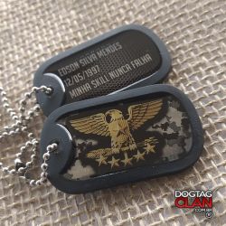 Dog tag simples aguia modelo simples