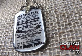 Dog Tag Placa Plaqueta Mensagem Pai Para Filho
