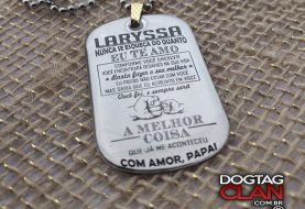 Dog Tag Placa Plaqueta Mensagem Para Filho A Melhor Coisa