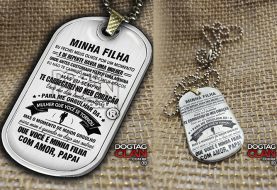 Dog Tag Placa Plaqueta Mensagem Para Minha Filha