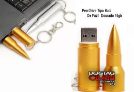 Pen Drive Tipo Bala De Fuzil Prata Ou Dourado