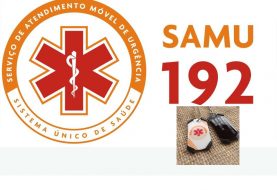 Dog tag placa de identificação SAMU
