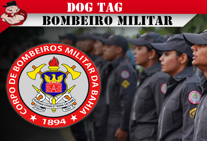DOG TAGS CORPO DE BOMBEIRO MILITAR DA BAHIA