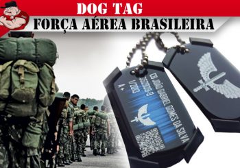 DOG TAG PLAQUETA IDENTIF SOLDADO FORÇA AÉREA FAB AÇO INOX