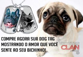 Placa de identificação para cães