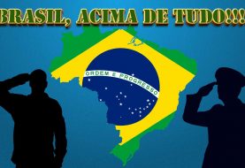 DOG TAG BRASIL ACIMA DE TUDO DEUS ACIMA DE TODOS