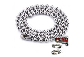 TAMANHO CORRENTE DE BOLINHA DOG TAG