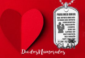 Dog Tag Namorados placa mensagem
