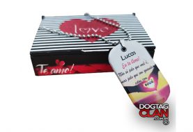 Caixa para Dog Tag I Love You