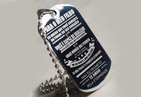 Dog Tag Placa Grossa Plaqueta Pingente Mensagem Pai Para Filho